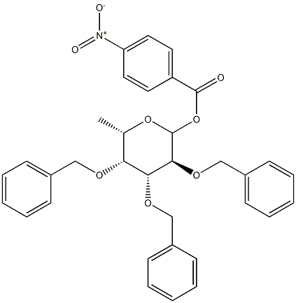 P-NITROBENZOYL-2,3,4-TRI-O-BENZYL-ALPHA,BETA-L-FUCOPYRANOSE,,结构式