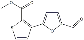 METHYL 3-(5-FORMYLFUR-2-YL)THIOPHENE-2-CARBOXYLATE Structure