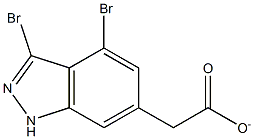 3,4-DIBROMOINDAZOLE-6-METHYL CARBOXYLATE 化学構造式