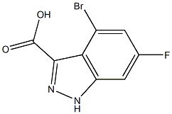 4-BROMO-6-FLUORO-INDAZOLE-3-CARBOXYLIC ACID Structure