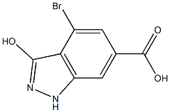 4-BROMO-3-HYDROXYINDAZOLE-6-CARBOXYLIC ACID 化学構造式