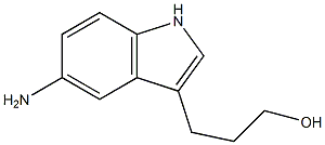 5-AMINO-3-(3-HYDROXY-N-PROPYL)-INDOLE 化学構造式