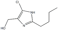 2-N-BUTYL-5-CHLORO-4-(HYDROXYMETHYL)IMIDAZOLE 化学構造式