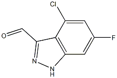 4-CHLORO-6-FLUOROINDAZOLE-3-CARBOXALDEHYDE Structure