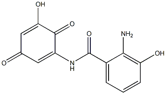 2-AMINO-3-HYDROXY-N-(5-HYDROXY-3,6-DIOXO-CYCLOHEXA-1,4-DIENYL)-BENZAMIDE 化学構造式