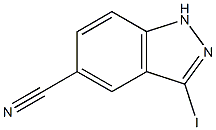 3-IODO-5-CYANO (1H)INDAZOLE Structure