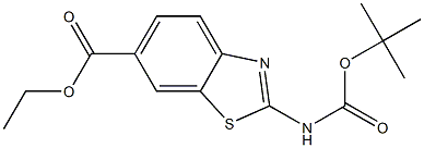 2-Boc-amino-benzothiazole-6-carboxylic acid ethyl ester,,结构式