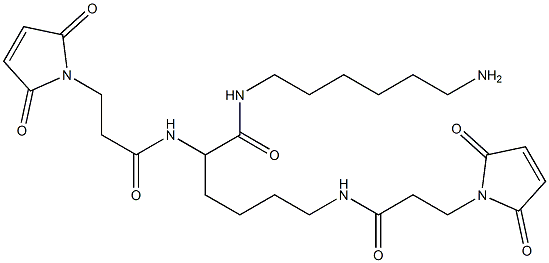 N,N-(6-(6-aminohexylamino)-6-oxohexane-1,5-diyl)bis(3-maleinimido-propanamide),,结构式