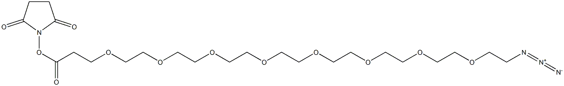 1-Azido-3,6,9,12,15,18,21,24-octaoxaheptacosan-27-oic acid succinimidyl ester Structure