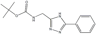 3-N-BOC氨甲基-5-苯基-4氢-1,2,4-三唑, , 结构式