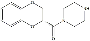 1-[(2R)-2,3-DIHYDRO-1,4-BENZODIOXIN-2-YLCARBONYL]PIPERAZINE 化学構造式