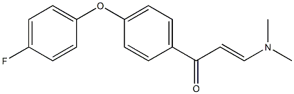 (E)-1-(4-(4-fluorophenoxy)phenyl)-3-(dimethylamino)prop-2-en-1-one Struktur