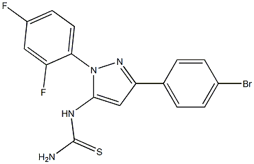 1-(3-(4-bromophenyl)-1-(2,4-difluorophenyl)-1H-pyrazol-5-yl)thiourea,,结构式