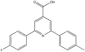 2-(4-fluorophenyl)-6-p-tolylpyridine-4-carboxylic acid Struktur