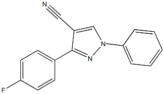3-(4-fluorophenyl)-1-phenyl-1H-pyrazole-4-carbonitrile 化学構造式