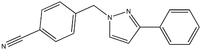 4-((3-phenyl-1H-pyrazol-1-yl)methyl)benzonitrile Struktur