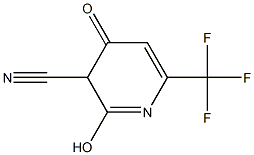 6-(trifluoromethyl)-3,4-dihydro-2-hydroxy-4-oxopyridine-3-carbonitrile,,结构式