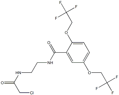 N-[2-[[2-chloroacetyl]amino]ethyl]-2,5-bis[2,2,2-trifluoroethoxy]benzenecarboyjimide,,结构式