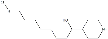 1-(PIPERIDIN-4-YL)OCTAN-1-OL HYDROCHLORIDE 结构式