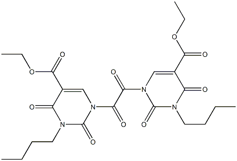 N,N''-OXALYLBIS(3-N-BUTYL-5-CARBETHOXYURACIL),,结构式