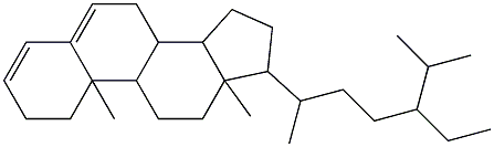 17-(5-ethyl-6-methyl-heptan-2-yl)-10,13-dimethyl-2,7,8,9,11,12,14,15,16,17-decahydro-1H-cyclopenta[a]phenanthrene Structure