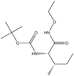 Boc-L-isoleucine N,O-dimethylhydroxyamide 结构式