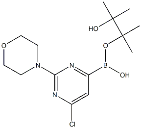 2-MORPHOLINO-6-CHLOROPYRIMIDINE-4-BORONIC ACID PINACOL ESTER Structure
