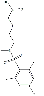 (2-{[(4-METHOXY-2,6-DIMETHYLPHENYL)SULFONYL](METHYL)AMINO}ETHOXY)ACETIC ACID Struktur