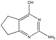 2-AMINO-6,7-DIHYDRO-5H-CYCLOPENTA[D]PYRIMIDIN-4-OL Struktur