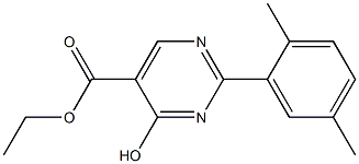 ETHYL 2-(2,5-DIMETHYLPHENYL)-4-HYDROXYPYRIMIDINE-5-CARBOXYLATE,,结构式