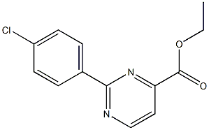 ETHYL 2-(4-CHLOROPHENYL)-4-PYRIMIDINECARBOXYLATE Structure