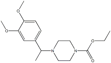 ETHYL 4-[1-(3,4-DIMETHOXYPHENYL)ETHYL]PIPERAZINE-1-CARBOXYLATE Structure