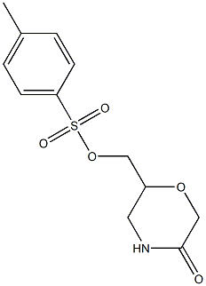 TOLUENE-4-SULFONIC ACID 5-OXO-MORPHOLIN-2-YLMETHYL ESTER,,结构式