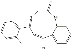 7-氯-5-(2-氟苯基)-1,3-二氢-1,4-苯并二氮杂卓-2-酮(简称环合物)