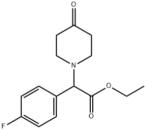 ETHYL (4-FLUOROPHENYL)-(4-OXO-PIPERIDIN-1-YL)ACETATE,,结构式