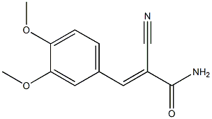 2-cyano-3-(3,4-dimethoxyphenyl)acrylamide Struktur