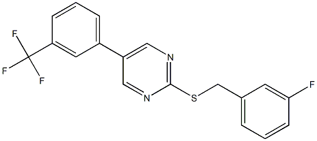 3-fluorobenzyl 5-[3-(trifluoromethyl)phenyl]-2-pyrimidinyl sulfide Structure