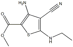 methyl 3-amino-4-cyano-5-(ethylamino)thiophene-2-carboxylate 结构式