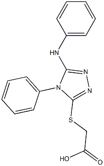 2-[(5-anilino-4-phenyl-4H-1,2,4-triazol-3-yl)thio]acetic acid Structure