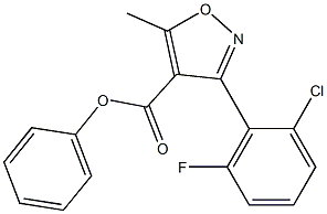 phenyl 3-(2-chloro-6-fluorophenyl)-5-methylisoxazole-4-carboxylate Struktur