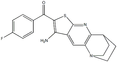 [5-amino-7-thia-1,9-diazatetracyclo[9.2.2.0~2,10~.0~4,8~]pentadeca-2(10),3,5,8-tetraen-6-yl](4-fluorophenyl)methanone 结构式