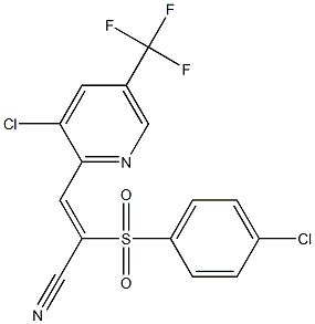  2-[(4-chlorophenyl)sulfonyl]-3-[3-chloro-5-(trifluoromethyl)-2-pyridyl]acrylonitrile