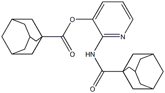 2-[(1-adamantylcarbonyl)amino]-3-pyridyl adamantane-1-carboxylate Structure