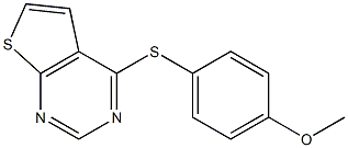 4-[(4-methoxyphenyl)thio]thieno[2,3-d]pyrimidine Struktur