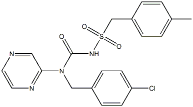 2-[(4-chlorobenzyl)({[(4-methylbenzyl)sulfonyl]amino}carbonyl)amino]pyrazine|