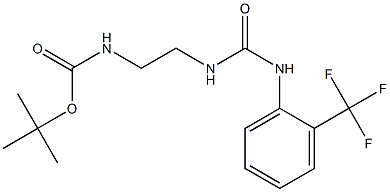 tert-butyl N-[2-({[2-(trifluoromethyl)anilino]carbonyl}amino)ethyl]carbamate 结构式