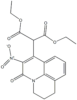 diethyl 2-(6-nitro-5-oxo-2,3-dihydro-1H,5H-pyrido[3,2,1-ij]quinolin-7-yl)malonate,,结构式