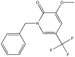 1-benzyl-3-methoxy-5-(trifluoromethyl)-2(1H)-pyridinone Struktur