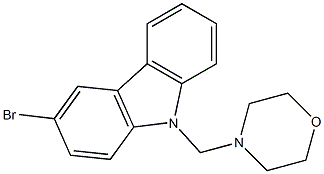 4-[(3-bromo-9H-9-carbazolyl)methyl]morpholine,,结构式