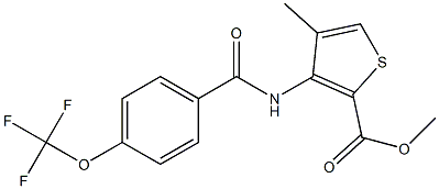 methyl 4-methyl-3-{[4-(trifluoromethoxy)benzoyl]amino}thiophene-2-carboxylate Structure